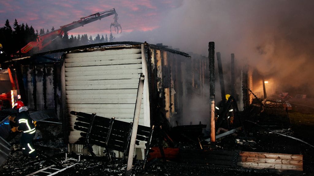 Omakotitalo tuhoutui palossa täysin.