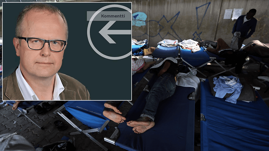 Näkymä Punaisen Ristin pakolaiskeskuksesta Ventimiglian kaupungissa Italiassa keskiviikkona. Tapio Nurminen on MTV Uutisten Saksan-kirjeenvaihtaja.