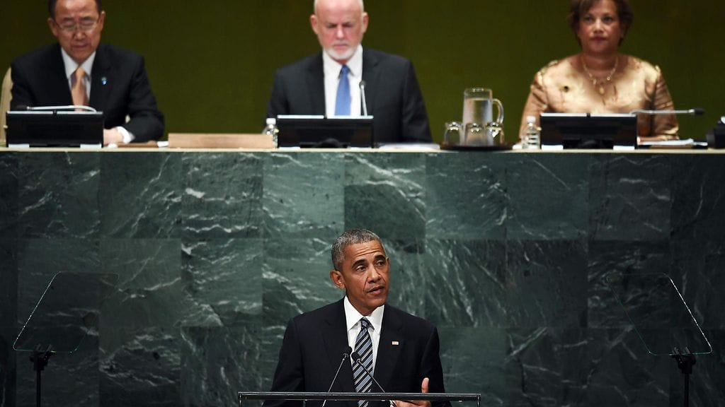 Obama puhui viimeistä kertaa presidenttinä YK:n yleisistunnossa 20.9.2016.