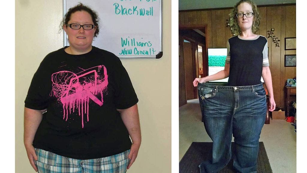 59-kiloinen Crystal Blackwell mahtuu nykyisin entisten housujensa yhteen lahkeeseen.