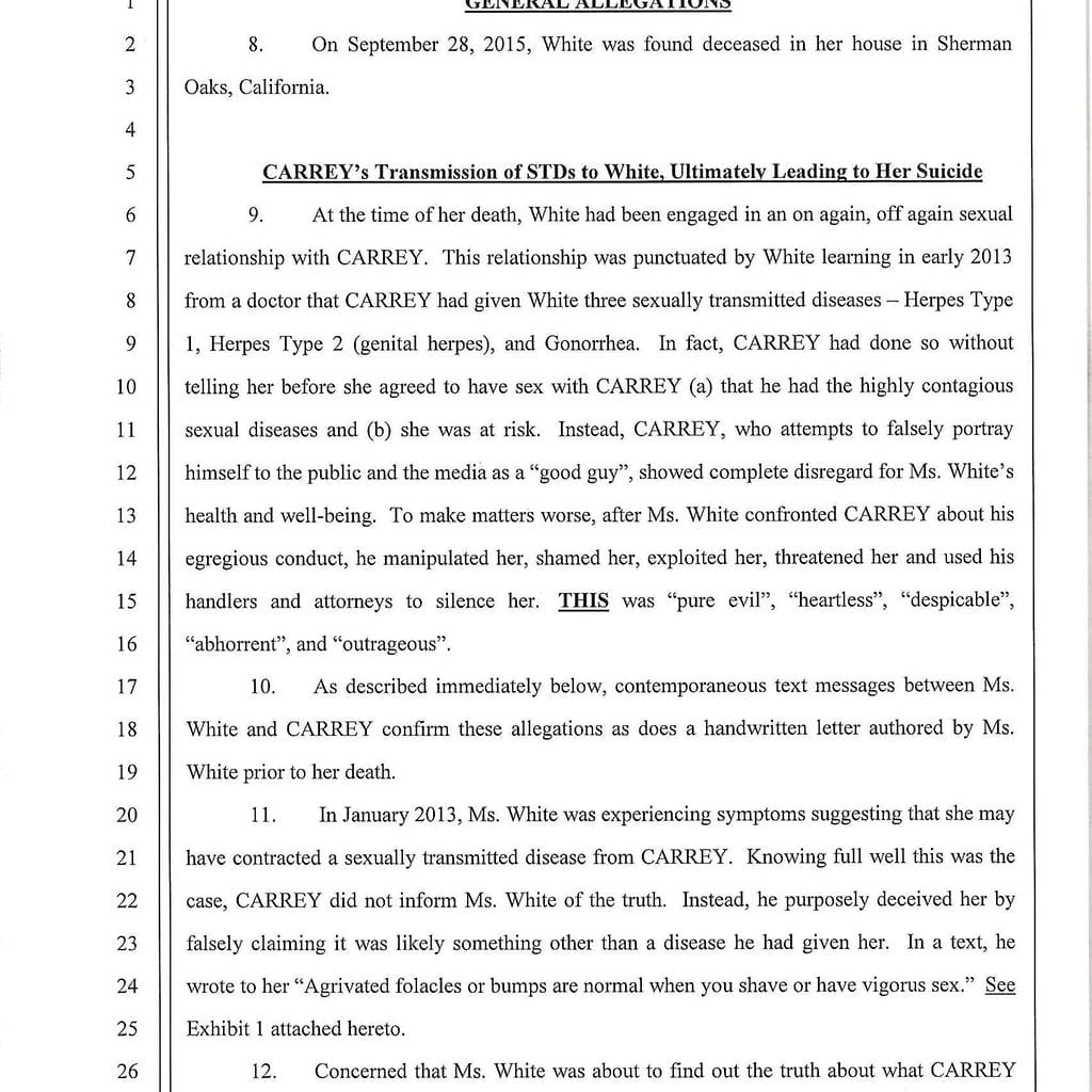 Jim Carrey Cathriona White syyte