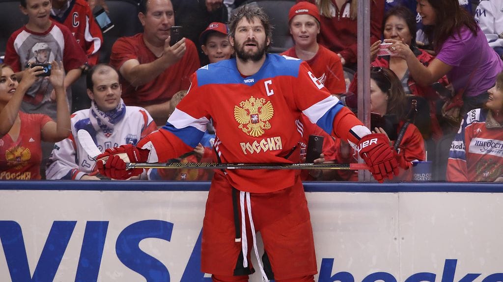 Aleksandr Ovetshkin toimii Venäjän joukkueen kapteenina.