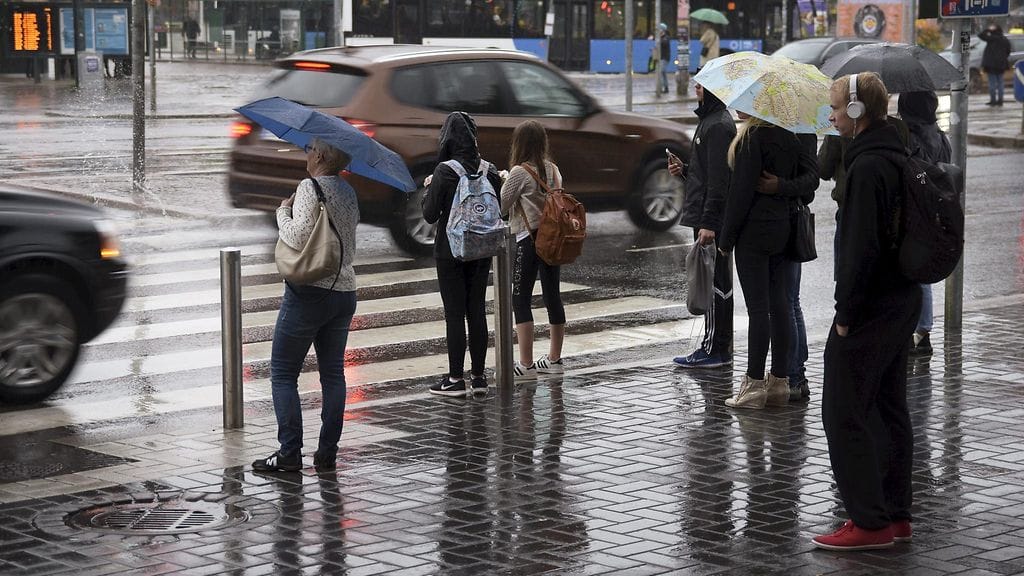 Helsingissä satoi rankasti lauantaina 3. syyskuuta.