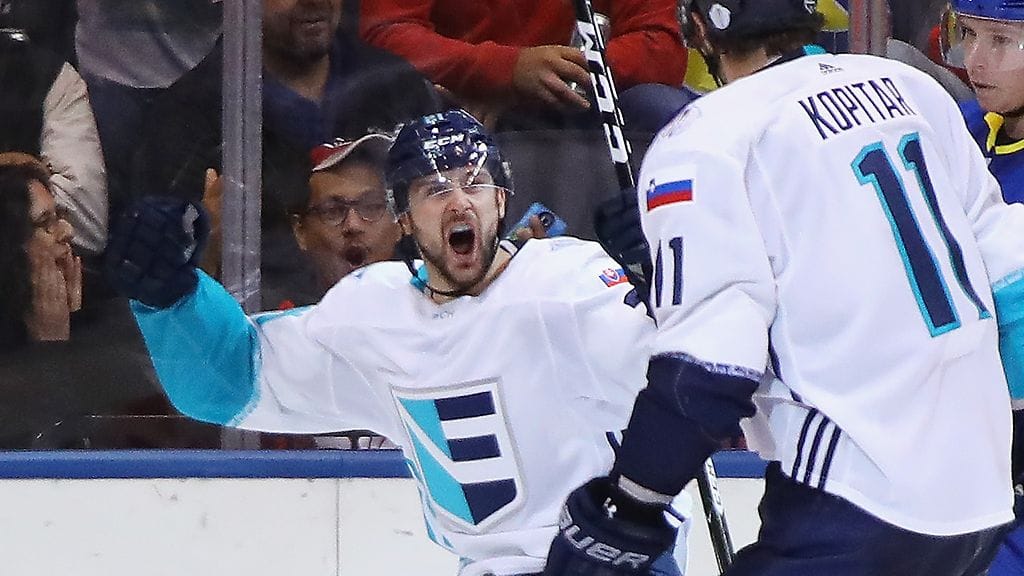 Thomas Tatar upotti Ruotsin jatkoajalla.