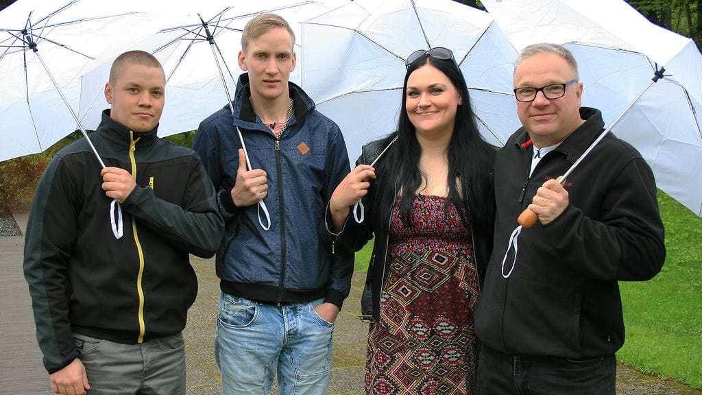 Maajussit 2016 Tero, Paavo, Laura ja Timo