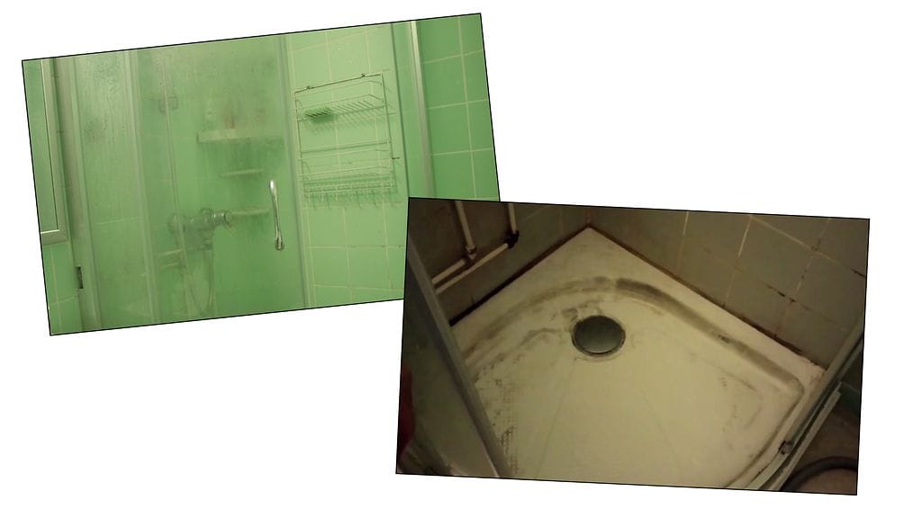 Milla ja Kimmo suihkukaappi ennen