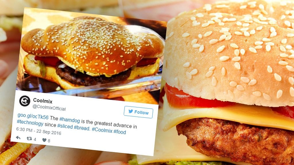 Hampurilaisen ja hot dogin yhdistelmä näyttää juuri siltä kuin se kuulostaakin.