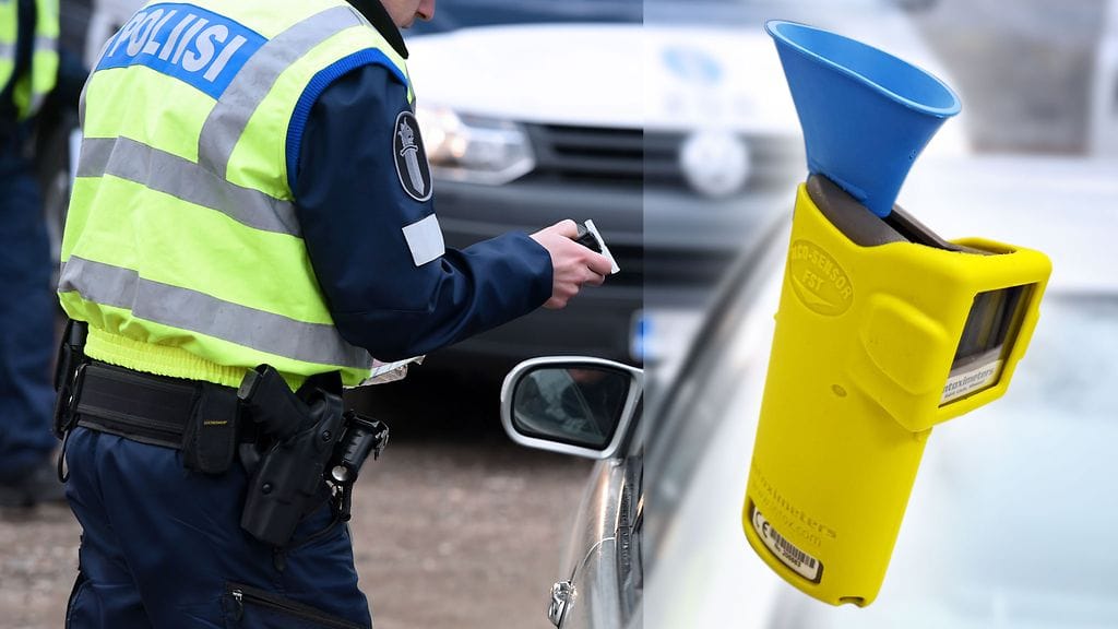 Jos puhallus kuppiin tuo näyttöön punaisen valon, mitataan promillemäärä liittämällä laitteeseen perinteinen puhallutuspilli.