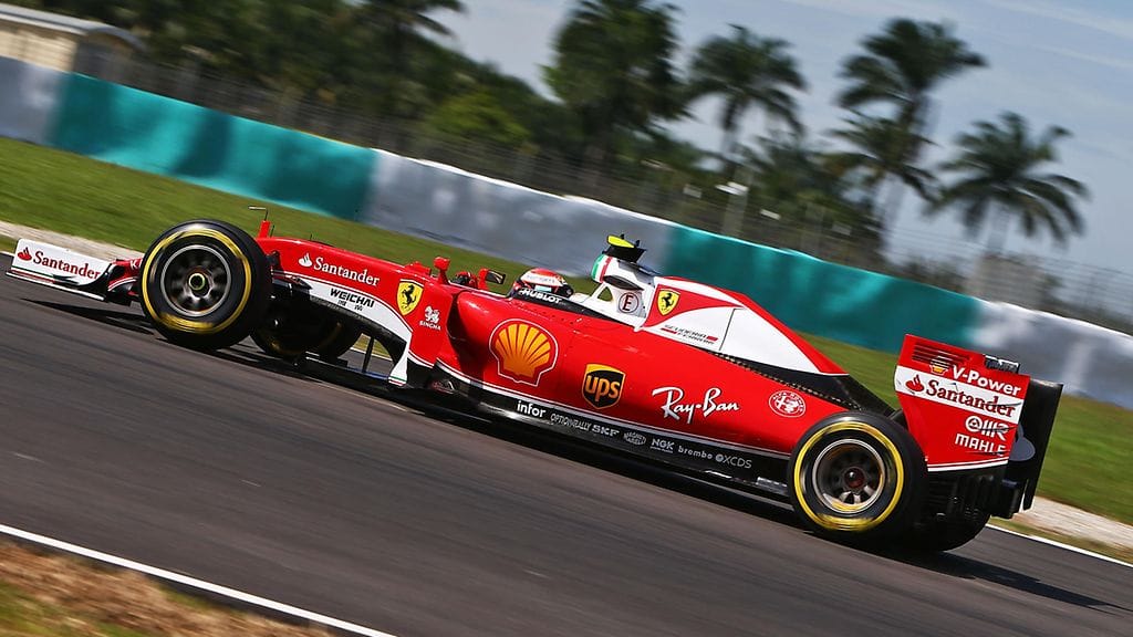 Kimi Räikkönen radalla Malesian GP:ssä.
