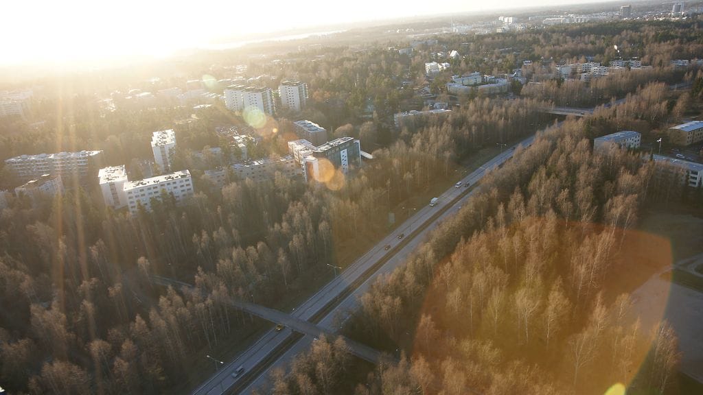 Ilmakuvaa Kehä I:ltä.