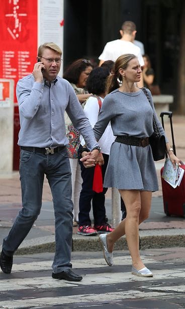 Mika Häkkinen ja Marketa Remesova Milanossa 30.9.2016 9