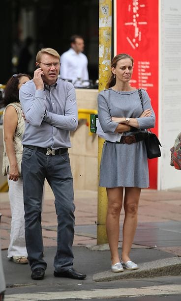 Mika Häkkinen ja Marketa Remesova Milanossa 30.9.2016 10