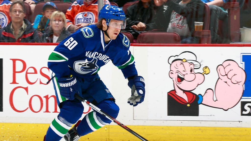 Markus Granlund Canucks-paidassa.