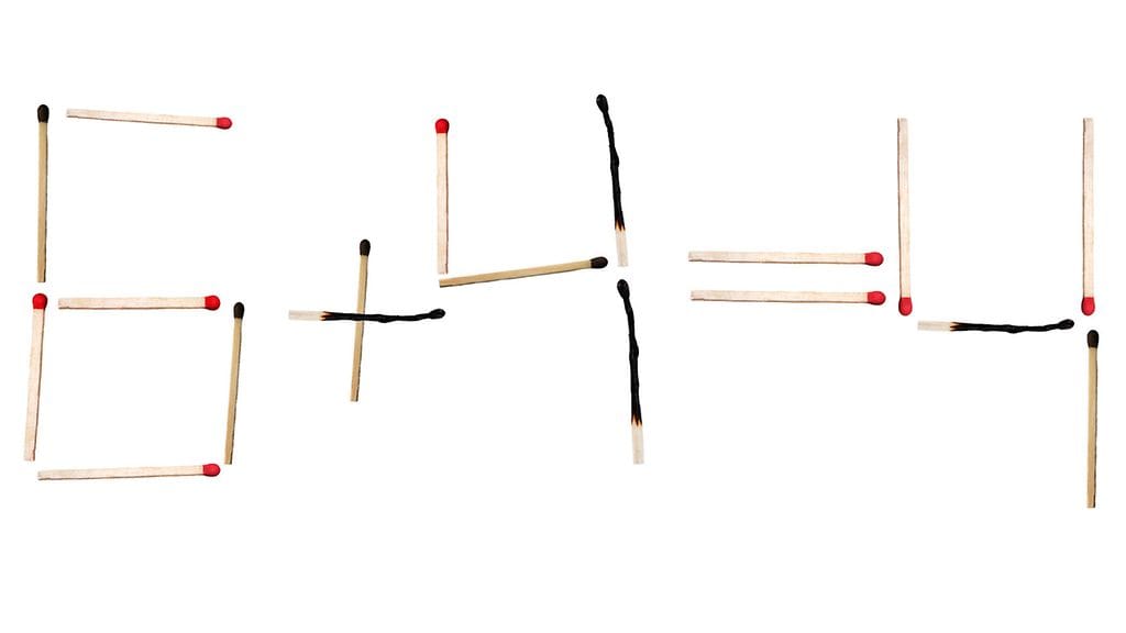 Miten ratkaiset ongelman yhtä tikkua siirtämällä niin, että tulos on tosi?