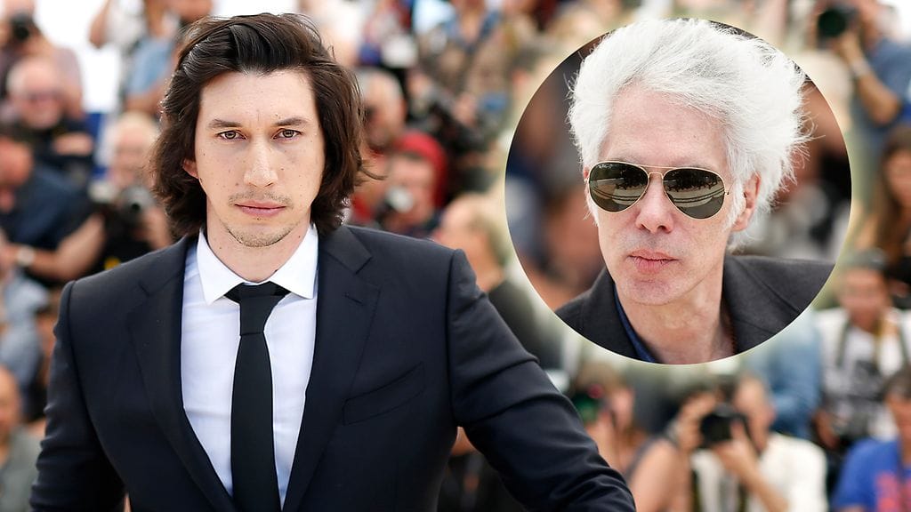Adam Driver (vasemmalla) näyttelee pääosaa Jim Jarmuschin (pienempi kuva) ohjaamassa Paterson-elokuvassa.