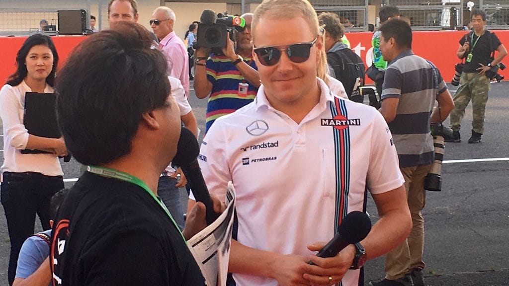 Valtteri Bottas haastattelussa F1 Suzuka 6.10.2016