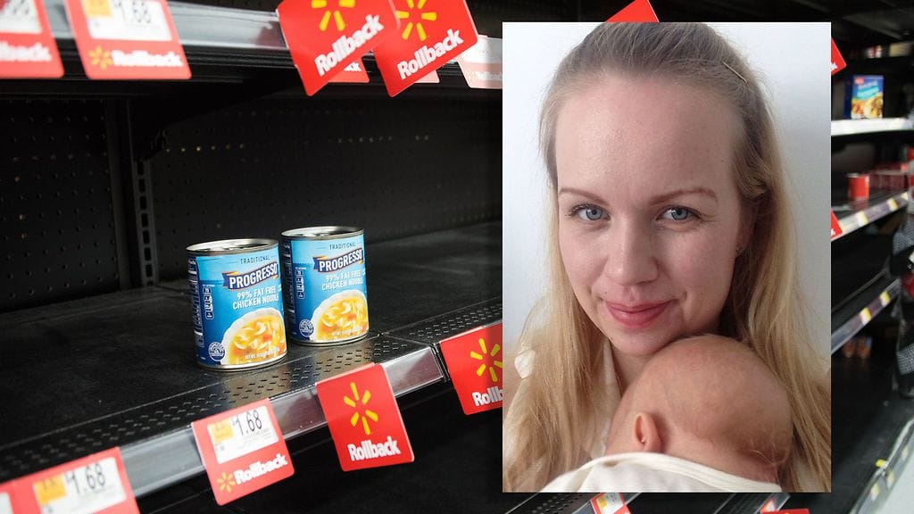 Mari Julku asuu Floridassa perheensä kanssa. Kuvassa myös parin kuukauden ikäinen vauva.