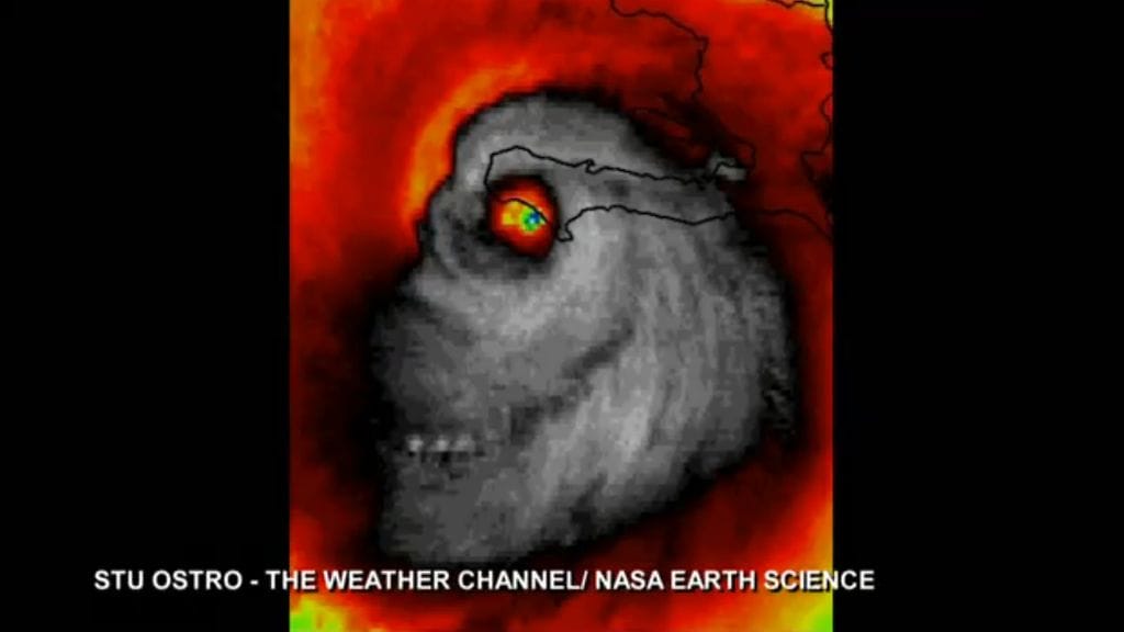 Matthew-myrskyn satelliittikuva.