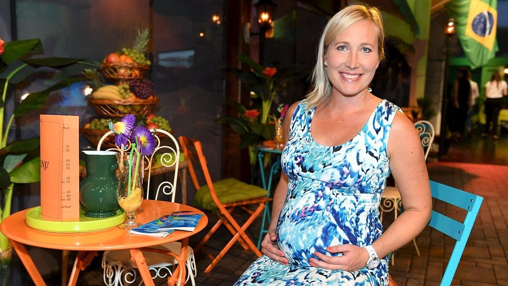 Inka Henelius kuvattuna Ylen olympiastudion esittelytilaisuudessa Ylen studiotalolla Helsingissä 3. elokuuta 2016.