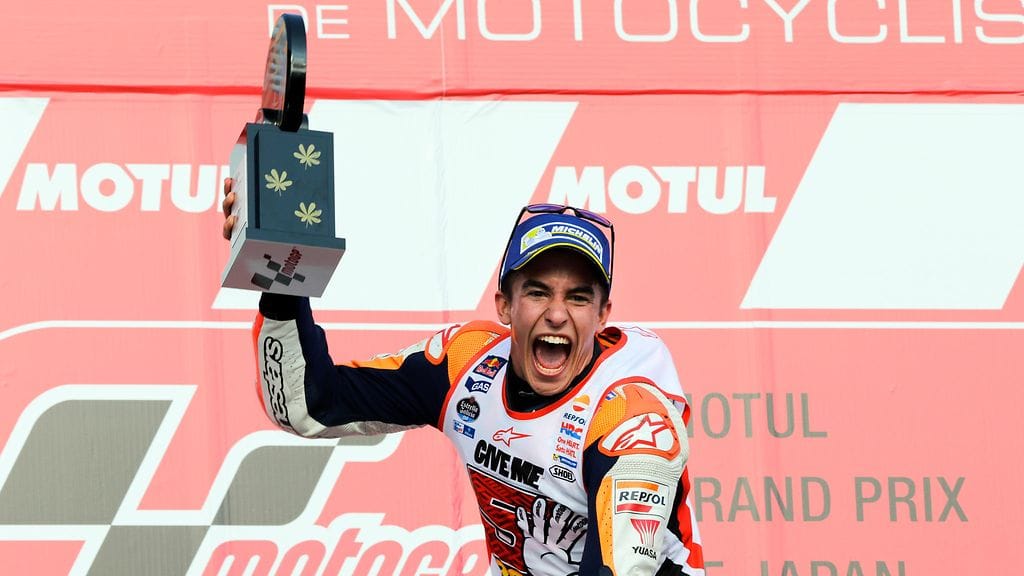 Nyt juhlitaan, miettii Marc Marquez.