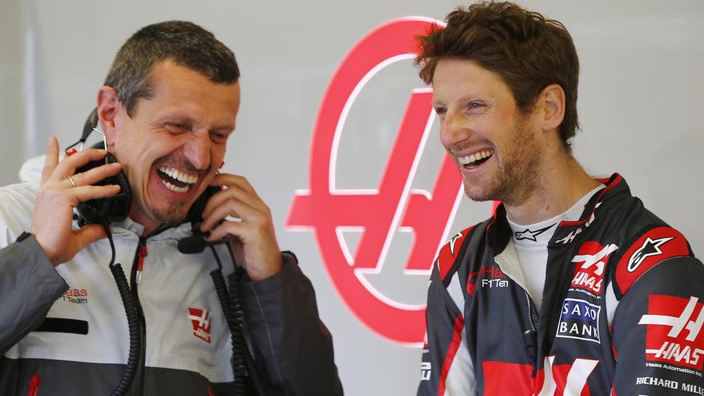 Romain Grosjean (oik.) on viihtynyt Haasilla.