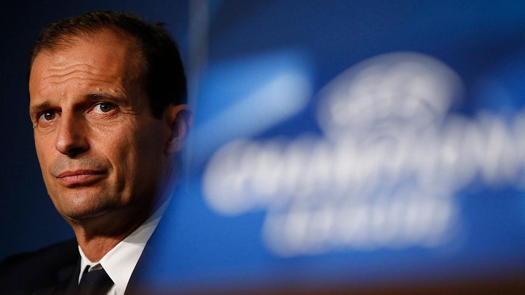 Juventusta vuodesta 2014 luotsannut Massimiliano Allegri.