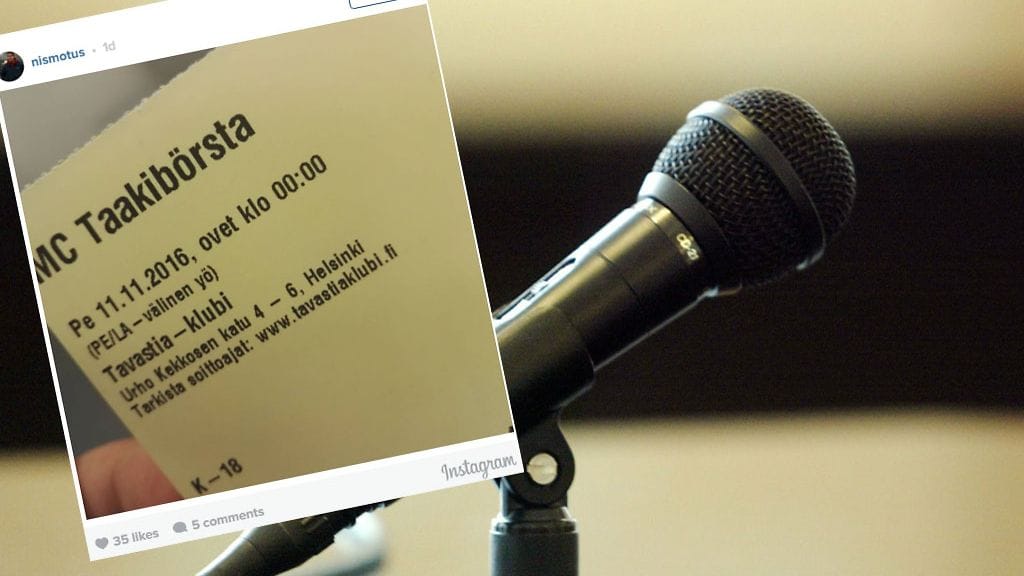 MC Taakibörstan paluukeikan liput olivat haluttua tavaraa.