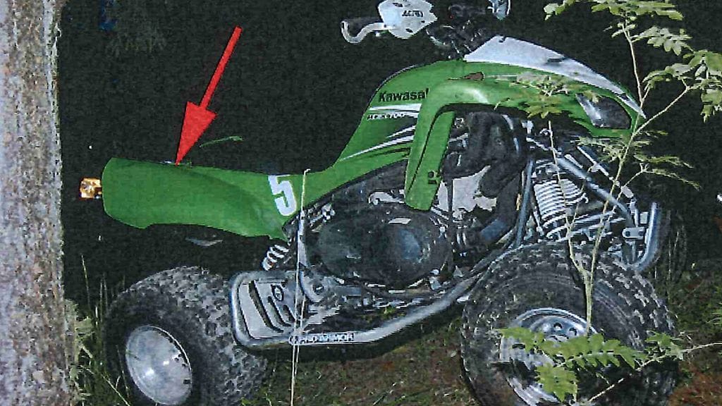 Onnettomuus tapahtui miesten lähtiessä ajelulle Larnoksen skootterilla.
KUVA: POLIISI