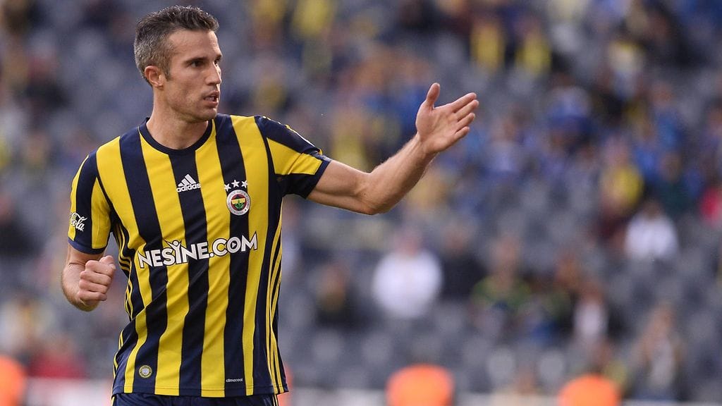 Entinen ManU-maalitykki Robin van Persie turkkilaisjätti Fenerbahcen väreissä.
