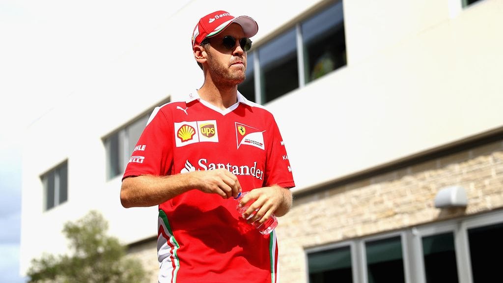 Sebastian Vettel Austinissa torstaina.