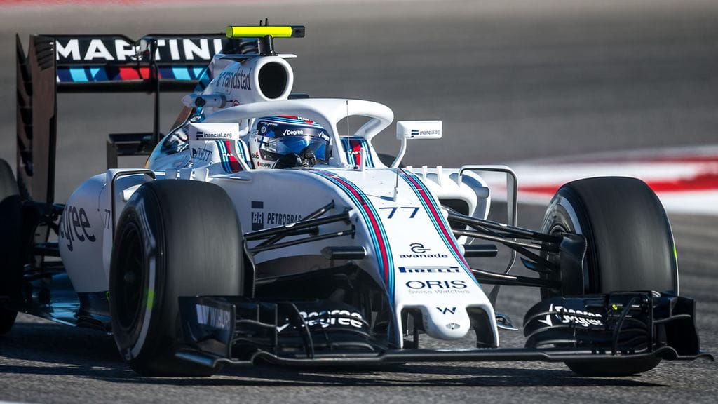 Valtteri Bottas testasi Williamsilla haloa viime kaudella.