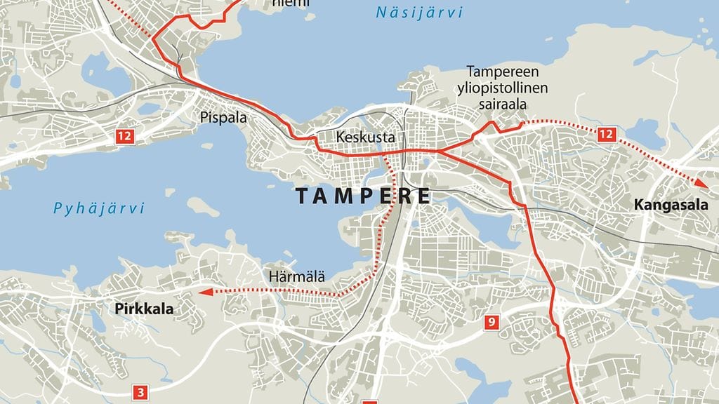 tampere ratikka kartta