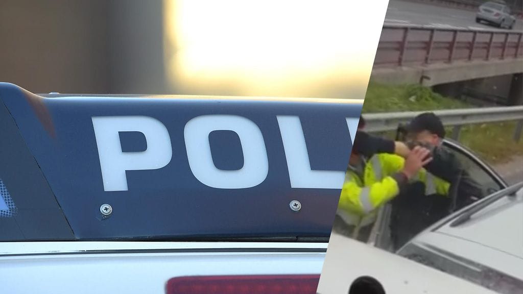 Kuvakaappaus kuorma-autokuljettajan Facebook-sivuille julkaisemasta julkisesta videosta, joka on myöhemmin poistettu.