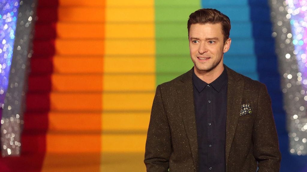 Justin Timberlake Trolls-elokuvan ensi-illassa Lontoossa 29.9.2016.