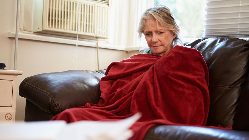 Kilpirauhasen vajaatoiminta voi aiheuttaa väsymystä ja palelua. Kuvituskuva.