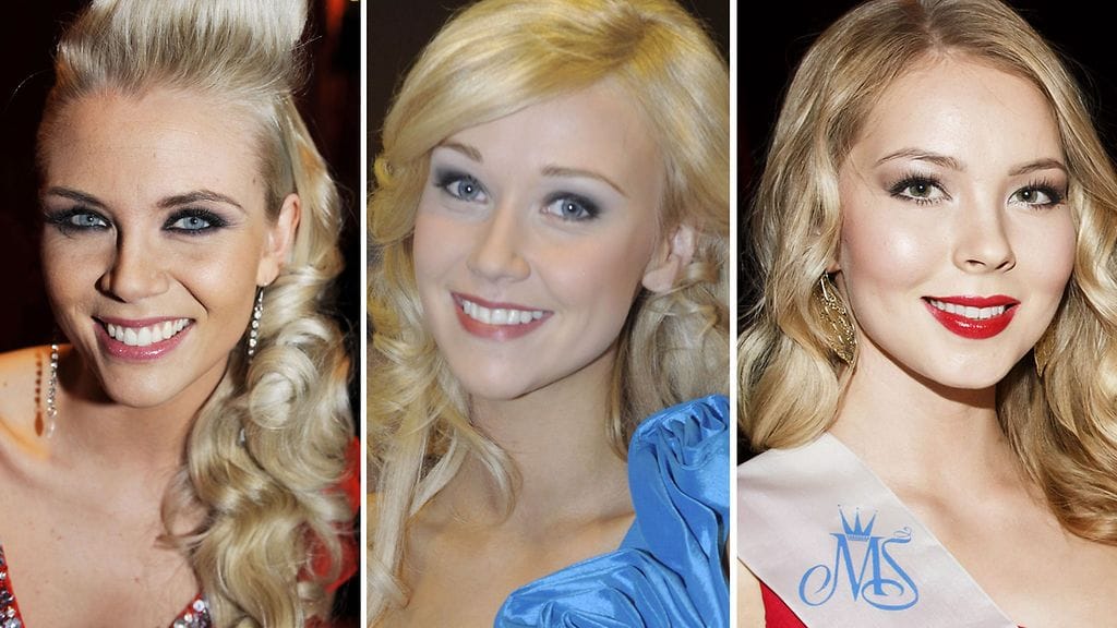 Susanna Laine (vas.), Viivi Suominen ja Milla Romppanen ovat kaikki menestyneet Miss International -kilpailussa.