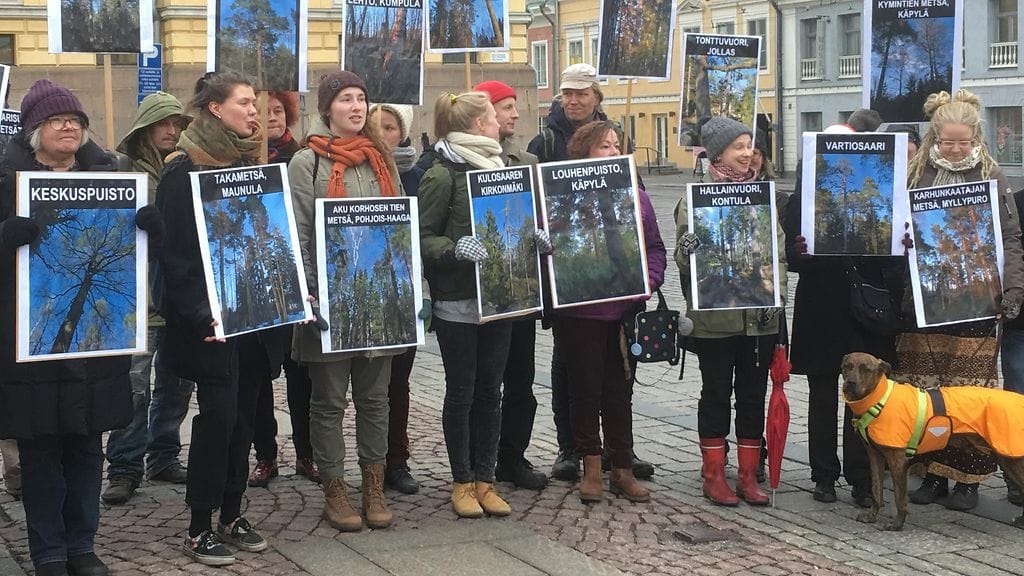Kaupunkilaiset vetosivat lähimetsiensä puolesta ennen kaupunginvaltuuston kokousta.