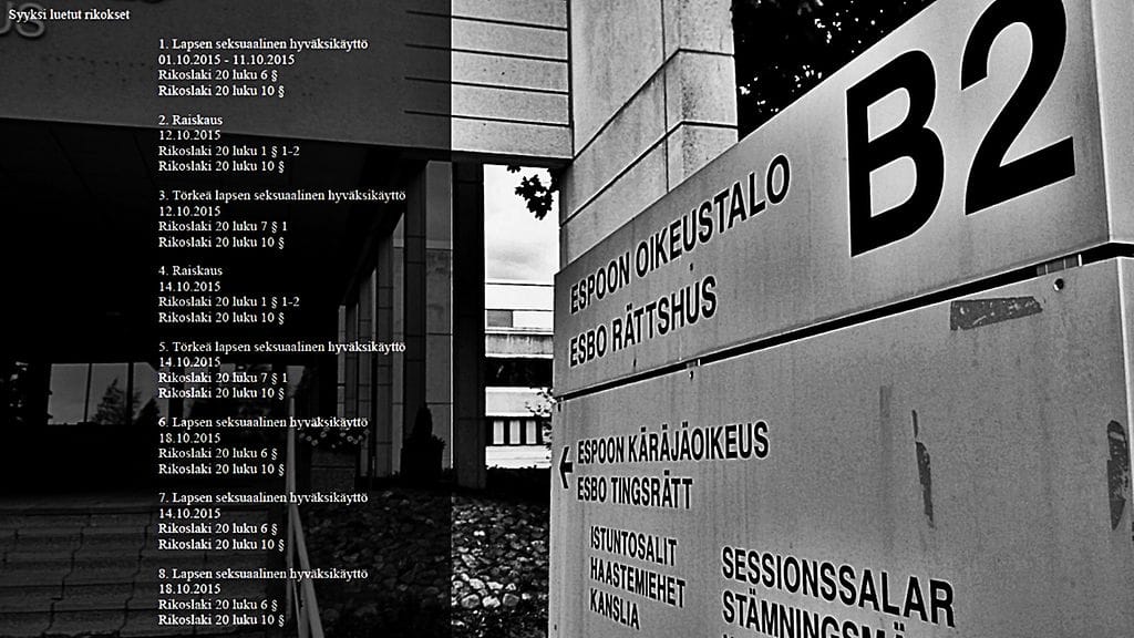 Espoon käräjäoikeus antoi tuomion torstaina.