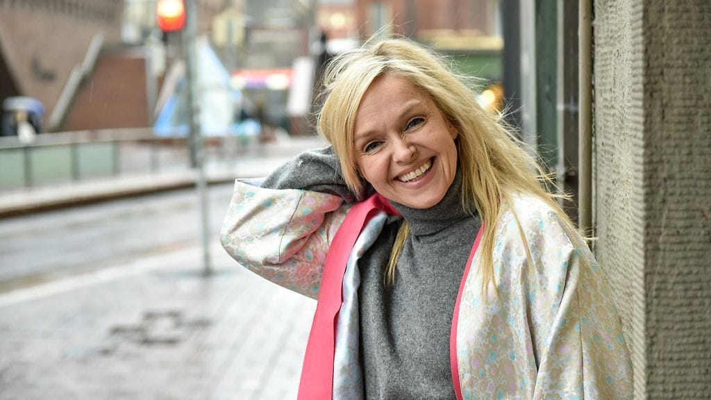 Anu Sinisalo Luokkakokous 2 -elokuvan lehdistönäytöksessä 27.10.2016.