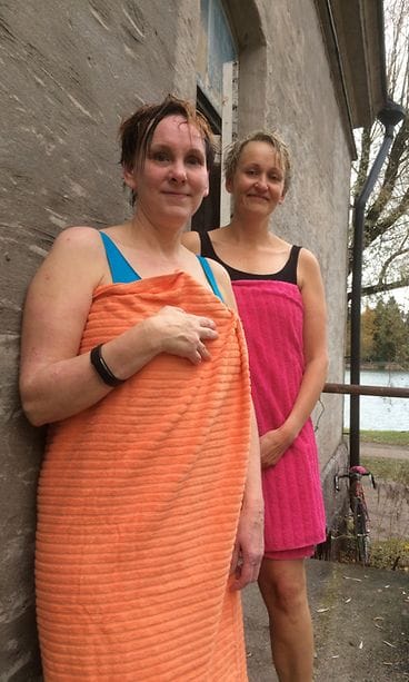 Mila ja Pia Saunapäivänä 29.10.2016