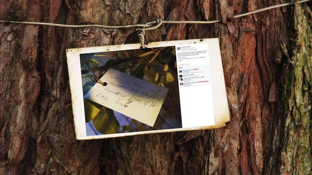 Lapset kiinnittivät puuhun toiveen, jonka sisältö sai isän liikuttumaan syvästi.