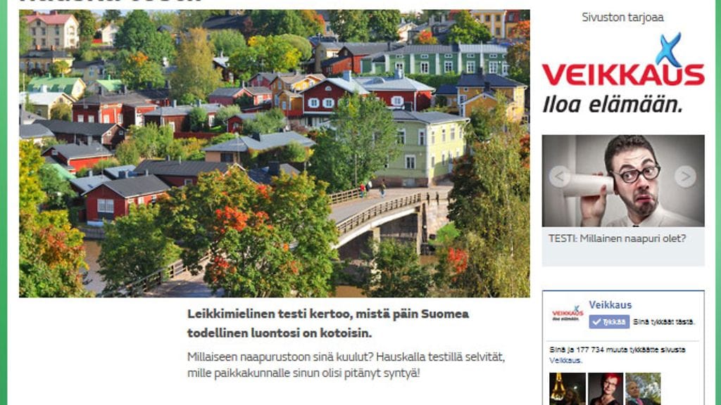 Oikeat sisällöt + data = tulokset