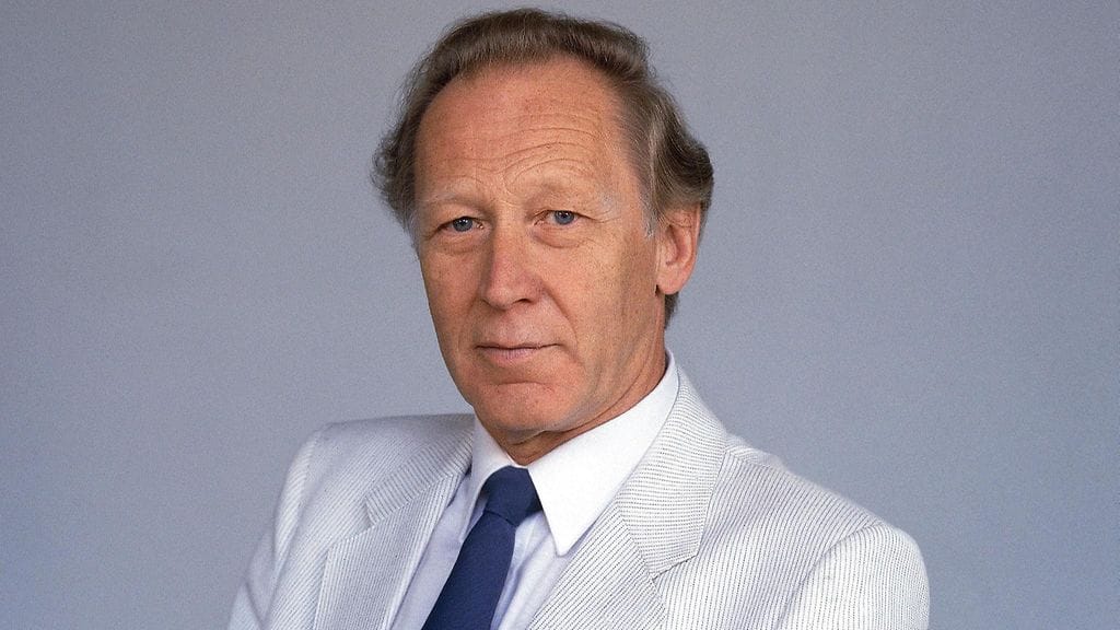 Börje Lampenius kuvattuna vuonna 1987, jolloin hän jäi eläkkeelle Svenska Teaternista.