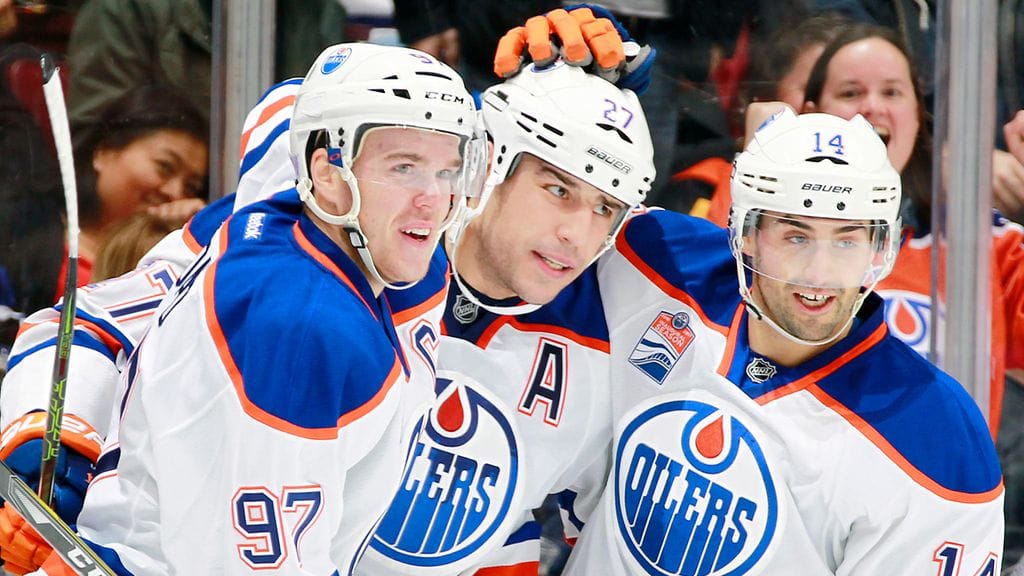 Connor McDavid, Milan Lucic, Jordan Eberle