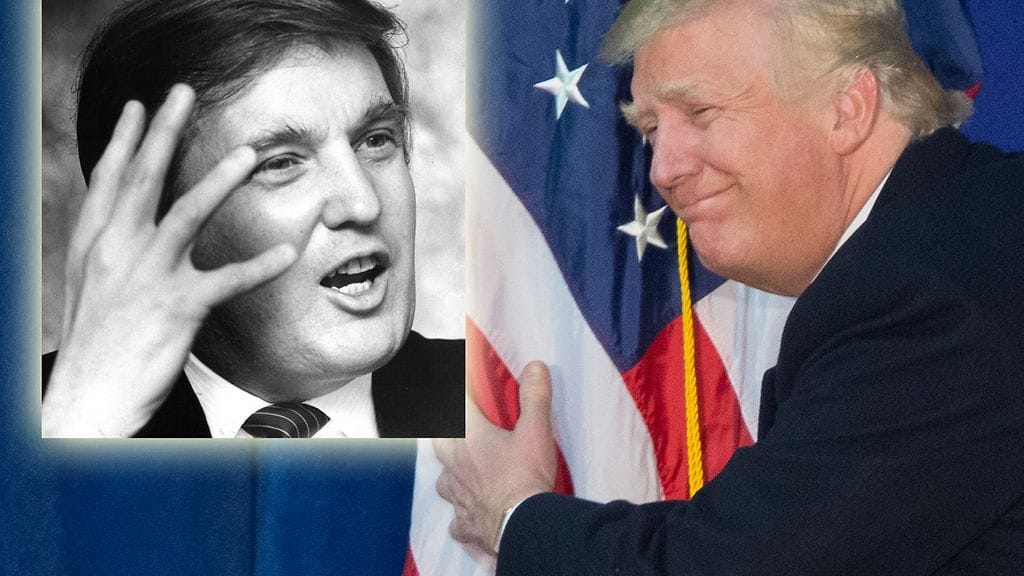 Donald Trump vuonna 1988 ja vuonna 2016.