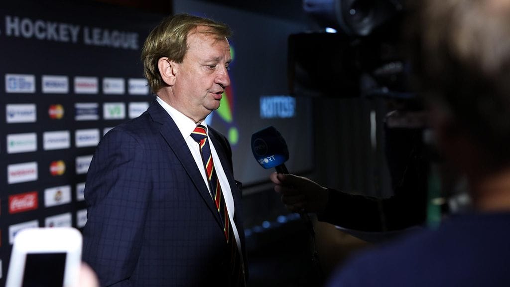 Harry Harkimo Jokerien lehdistötilaisuudessa viime elokuussa.