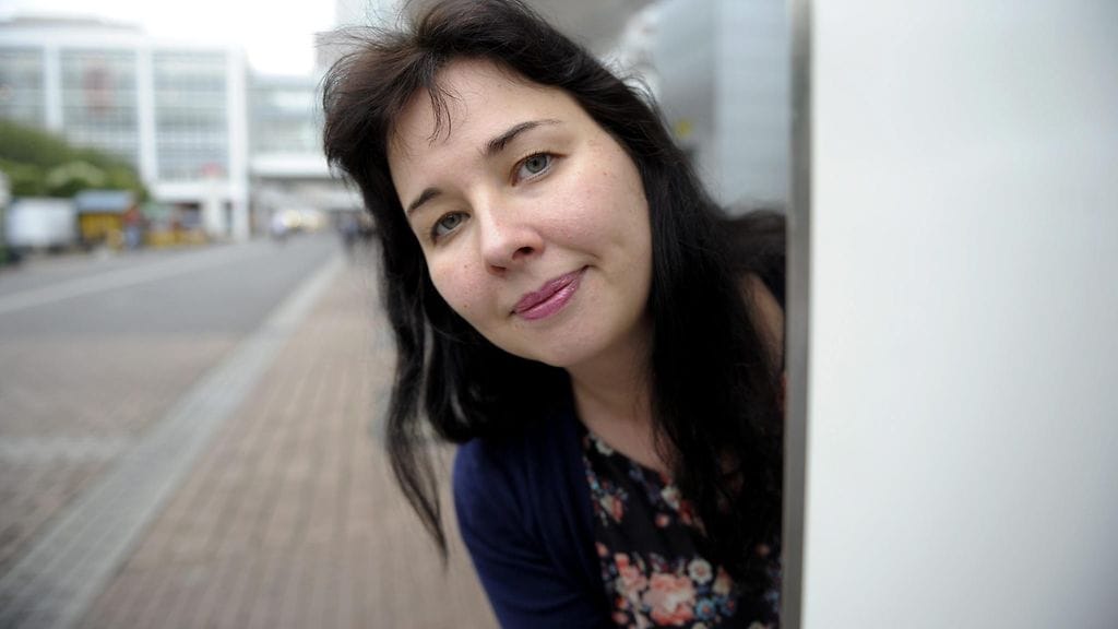 Miina Supinen kuvattuna Frankfurtin kirjamessuilla Saksassa 9. lokakuuta 2014.