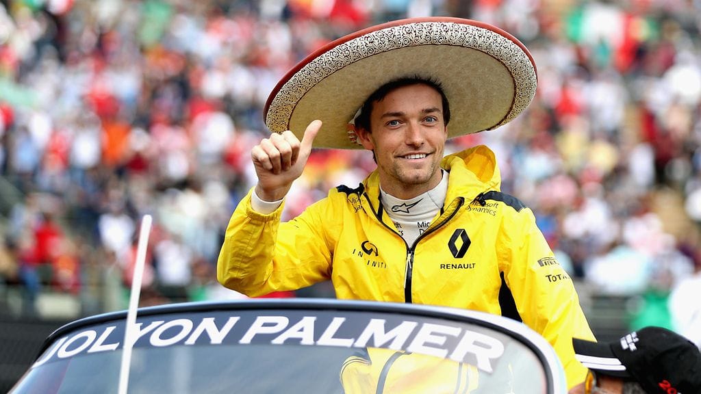 Jolyon Palmer Meksikon osakilpailussa lokakuun lopussa.