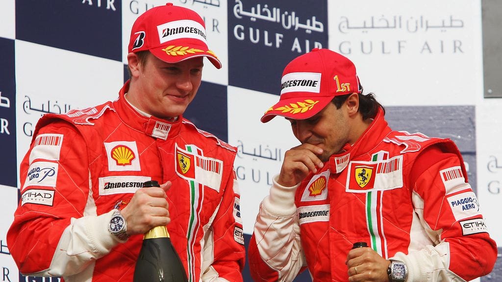 Kimi Räikkönen ja Felipe Massa ajoivat Ferrarilla kolme kautta aisaparina.