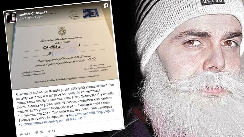 Tuusulalainen perheenisä toimii hyväntekijänä salanimellä Brother Christmas.